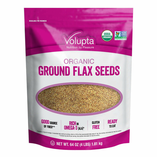 Volupta Organic Flax Seeds, 64 oz