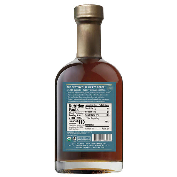 Crown Maple Organic Bourbon-Barrel Syrup, 25 oz