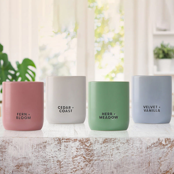 Bellevue Luxury Candles,10 oz. Ceramic, 4-pack