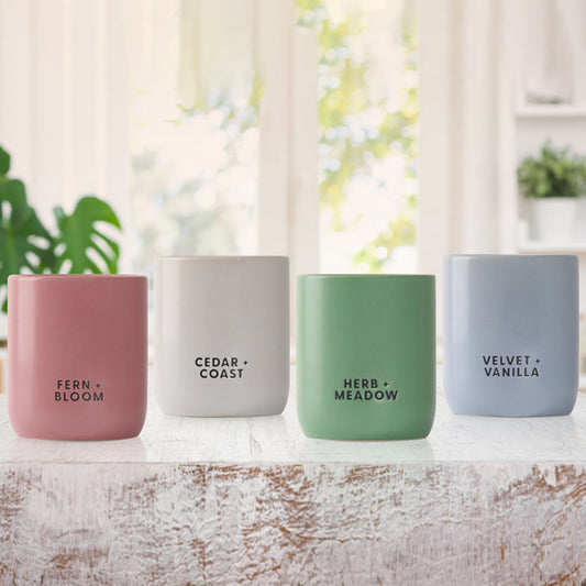 Bellevue Luxury Candles,10 oz. Ceramic, 4-pack