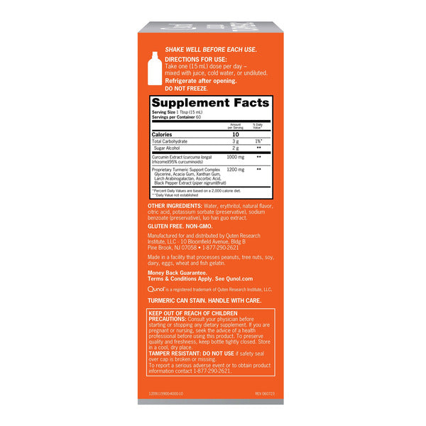 Qunol Liquid Turmeric 1,000 mg., 30.4 Fluid Ounces