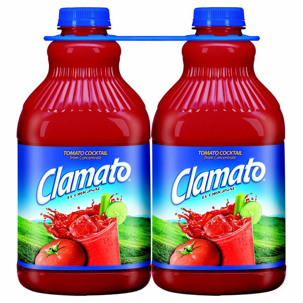 Clamato, Tomato Cocktail, Original, 64 fl oz, 2-Count