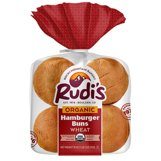 Rudis Organic Wheat Hamburger Buns 8 Count