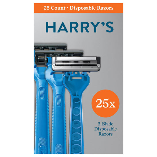 Harry's 3-Blade Disposable Razor, 25-count