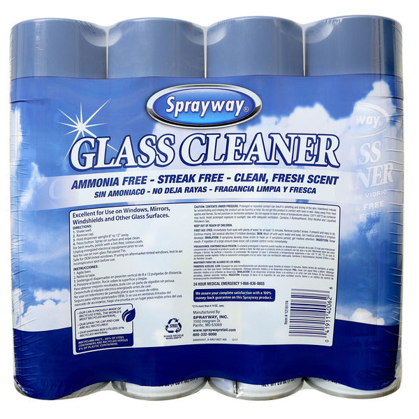 Sprayway Glass Cleaner, 23 oz, 4-count
