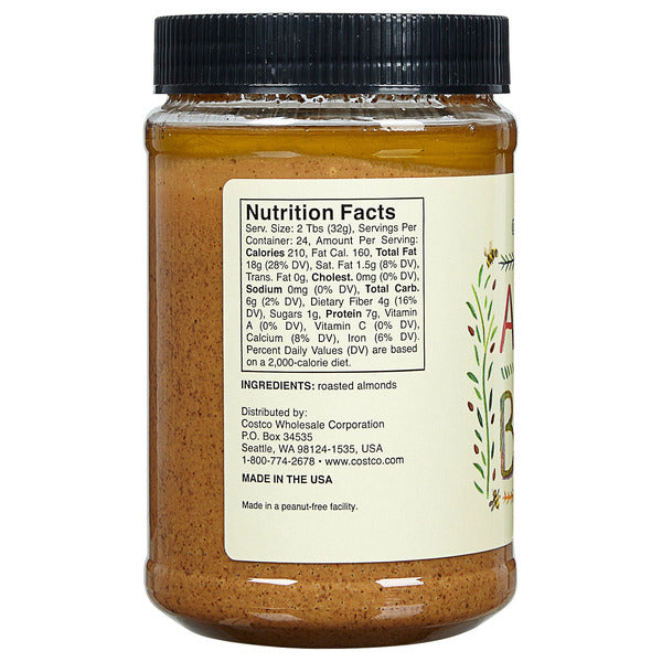 Kirkland Signature Creamy Almond Butter, 27 oz
