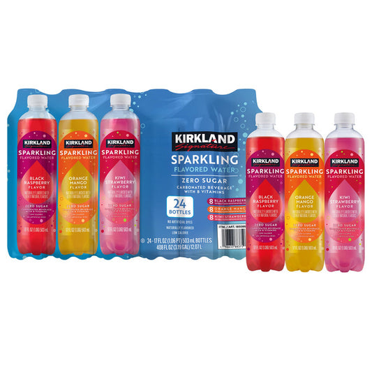 Kirkland Sparkling Flavored Water 24-17 oz