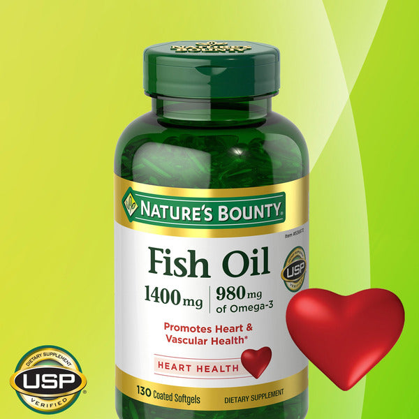 Nature's Bounty Fish Oil 1,400 mg, 130 Coated Softgels