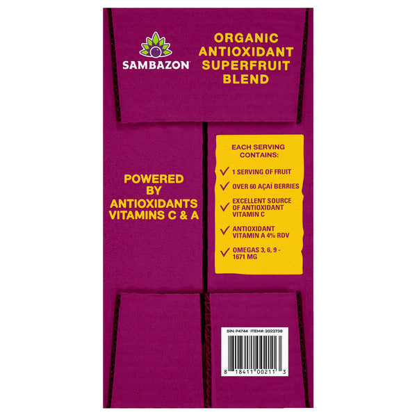 Sambazon Organic Acai Passion Fruit Antioxidant Blend, 12 fl oz, 6-count