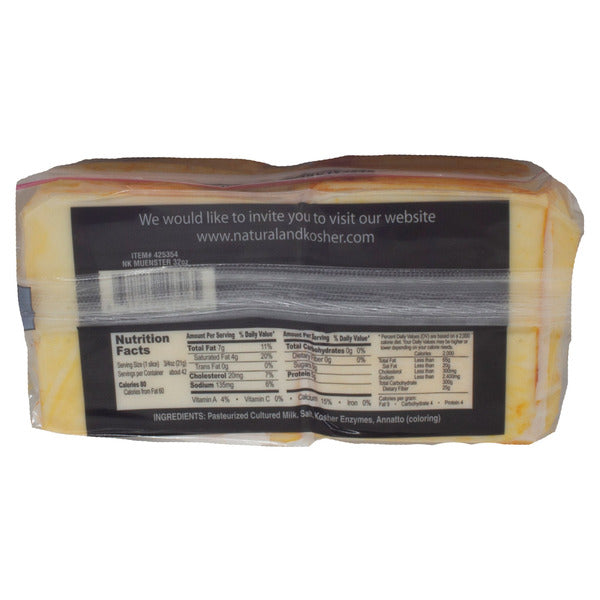 Natural & Kosher Muenster Cheese, Deli Slices, 32 oz