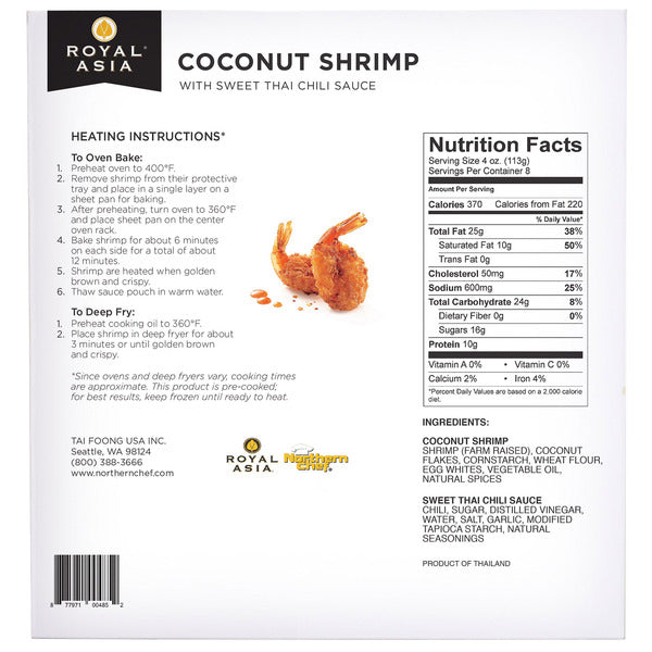 Royal Asia Coconut Shrimp With Thai Sweet Chili Dipping Sauce, 32 oz