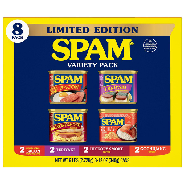 SPAM Variety Pack, Limited Edition, 12 oz, 8-count