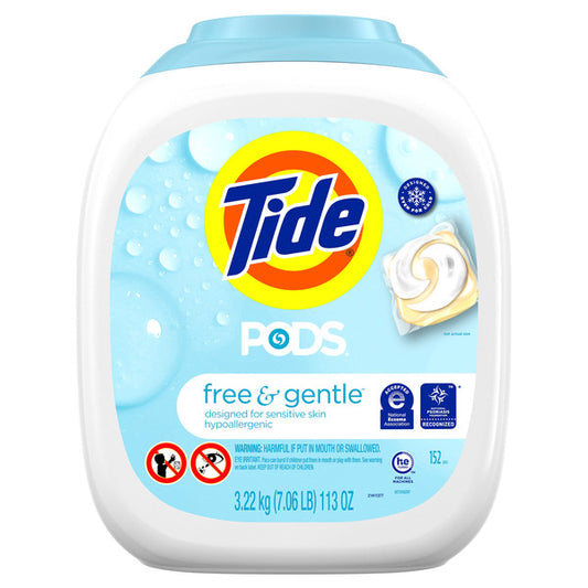 Tide Pods Laundry Detergent Pods, Free & Gentle, 152-count