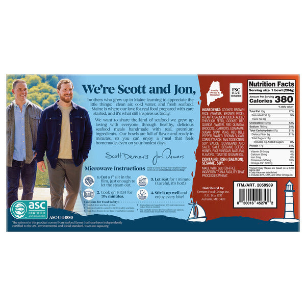 Scott & Jon's Honey Sesame Salmon Superfood Bowl, 10 oz, 4-count