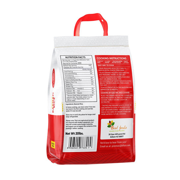 Preema's Premium Basmati Rice, 20 lbs