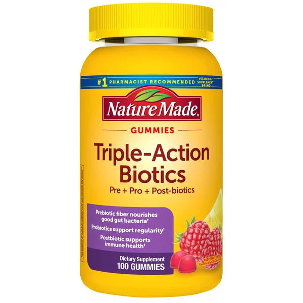 Nature Made Triple Action Biotic Gummy, 100 Gummies