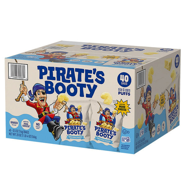 Pirate's Booty Aged White Cheddar Puffs 40 ct, 0.5 oz