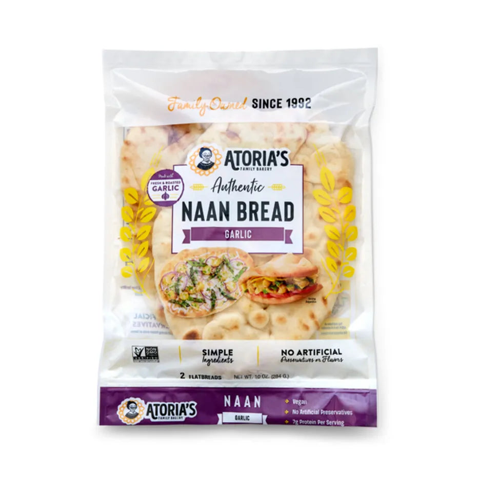 Atorias Naan Garlic Bread 10oz