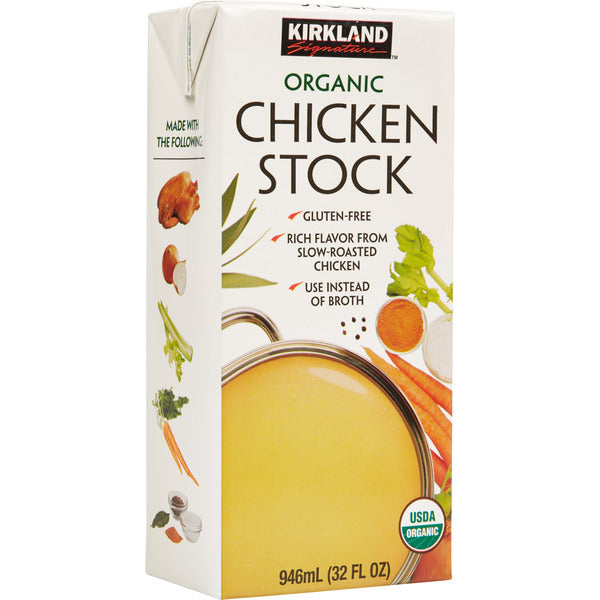 Kirkland Signature Organic Soup Stock, Chicken, 32 fl oz, 6 ct