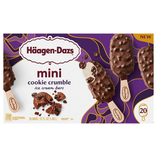 Häagen-dazs Mini Cookie Crumble Ice Cream Bars, 20-count