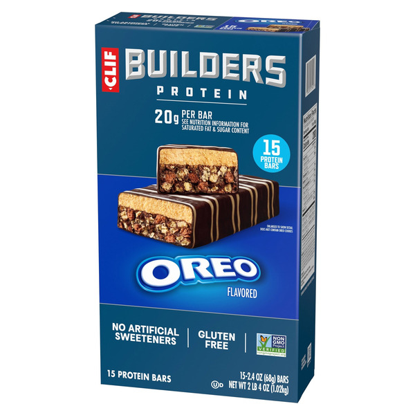 Clif Bar Builder's Oreo, 2.4 oz, 15-count