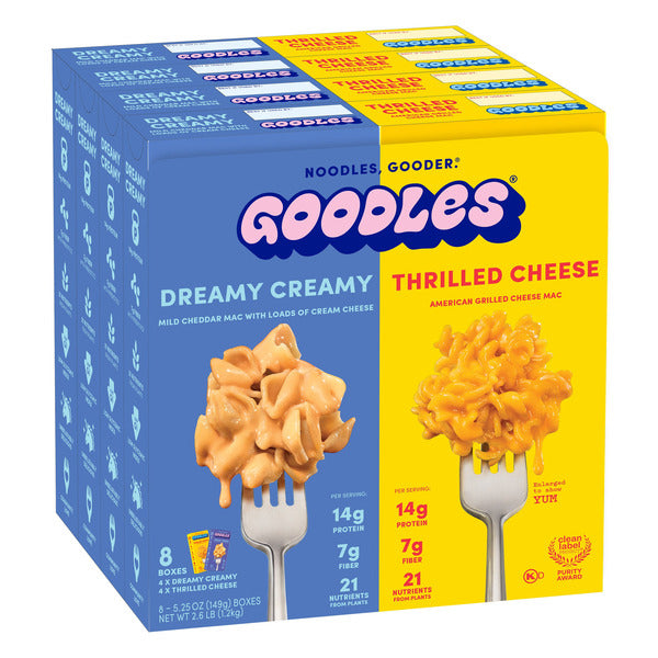 Goodles Dreamy Creamy & Cheddy Variety Pack, 5.25 oz, 8-pack