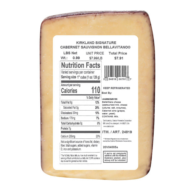 Kirkland Signature Sartori Bellavitano Cabernet Sauvignon Cheese ($7.99 / lb)