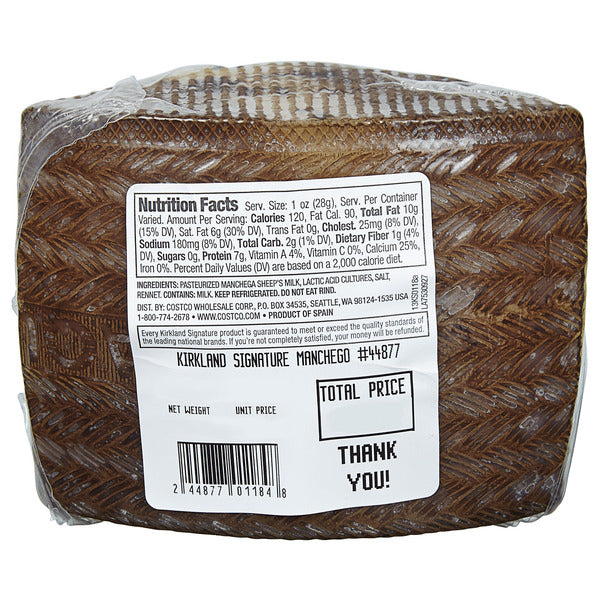 Kirkland Signature Spanish Manchego ($11.99 / lb)
