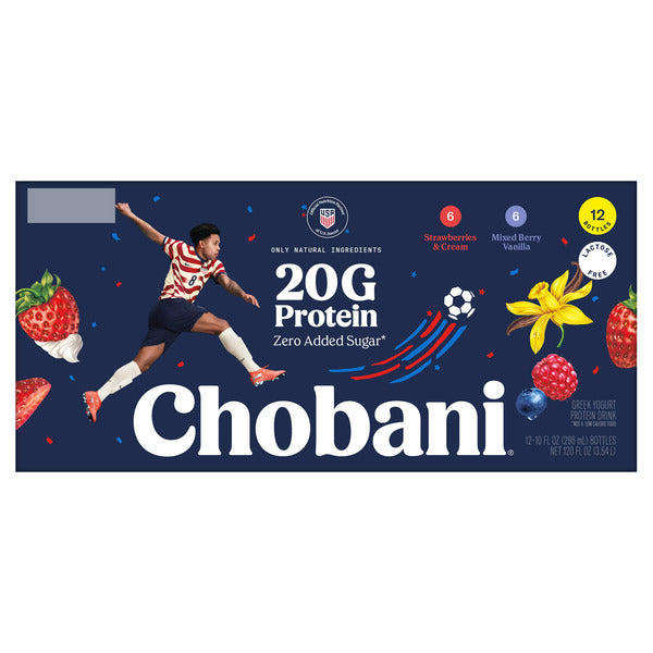 Chobani Greek Yogurt Protein Drink Variety Pack, 10 fl oz, 12-count