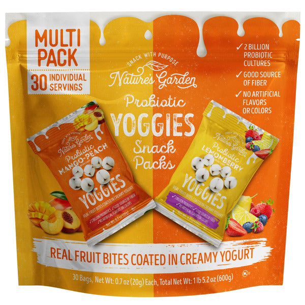 Nature's Garden, Probiotic Yoggies Variety, 0.7 oz, 30-count