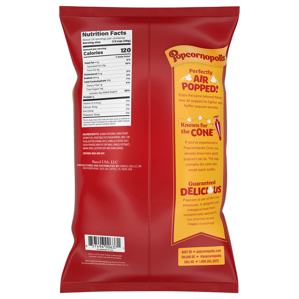 Popcornopolis Zebra Popcorn, 24 oz