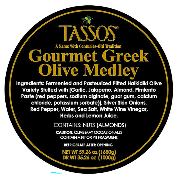 Tassos Gourmet Greek Olive Medley, 1.7 L