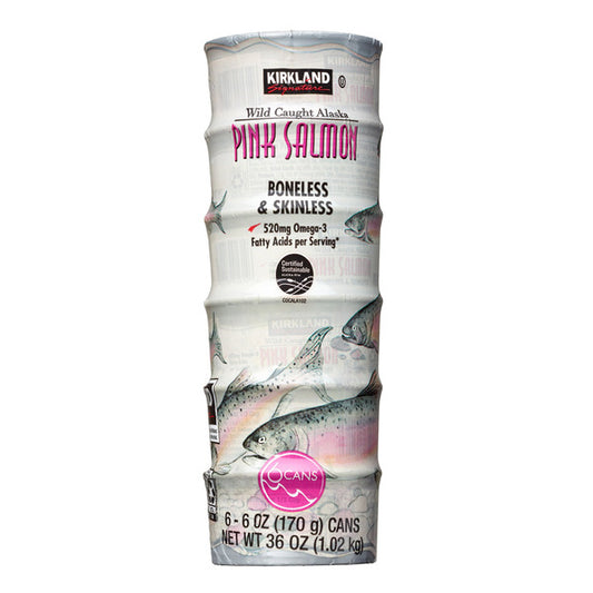 Kirkland Signature Wild Alaskan Pink Salmon, 6 x 6 oz