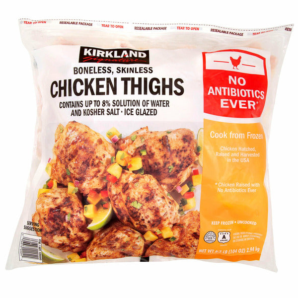 Kirkland Signature Chicken Thighs, Boneless Skinless, 6.5 lbs