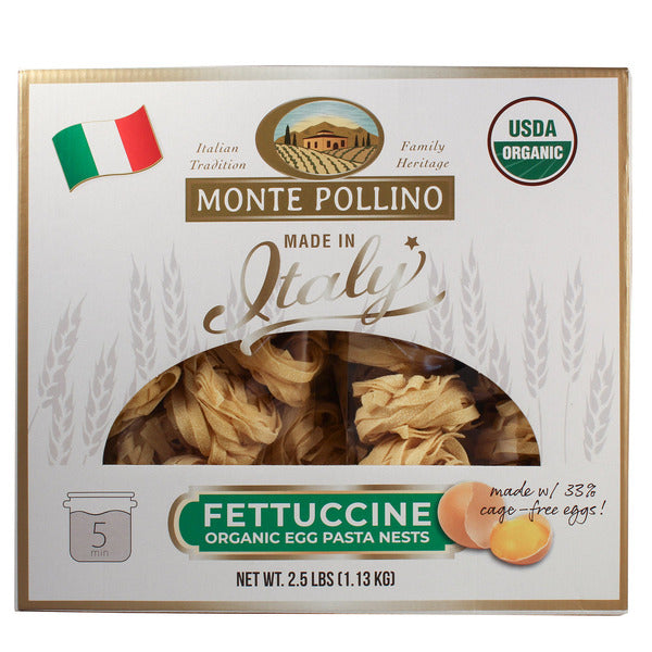 Organic Fettuccini Egg Pasta Nests, 2.5 lbs