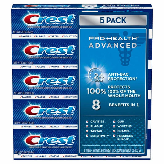 Crest Pro Health Advanced Toothpaste, 5.9 oz, 5 Count