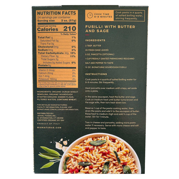 Bionaturae Organics Sourdough Pasta Variety Pack, 48 oz