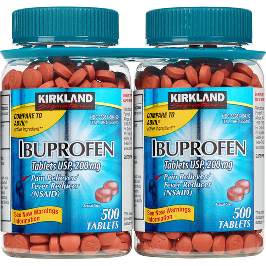 Kirkland Signature Ibuprofen, 500 Tablets, 2 ct