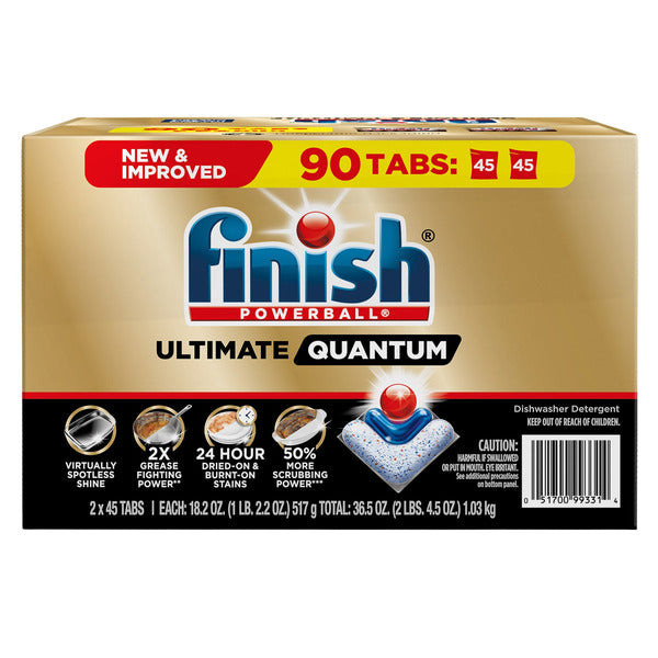 Finish Powerball Ultimate Quantum Dish Detergent Tabs, 90-count