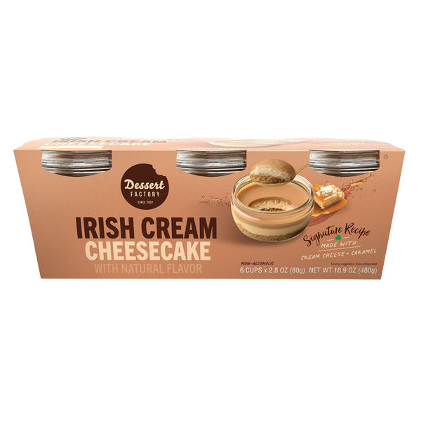 Dessert Factory Irish Cream Cheesecake, 2.8 oz, 6-count