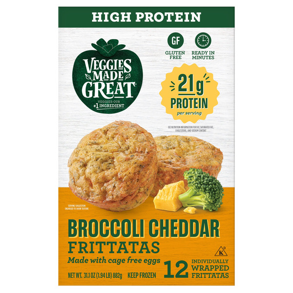 Veggies Made Great Broccoli Cheddar Frittatas, 2.59 oz, 12-count