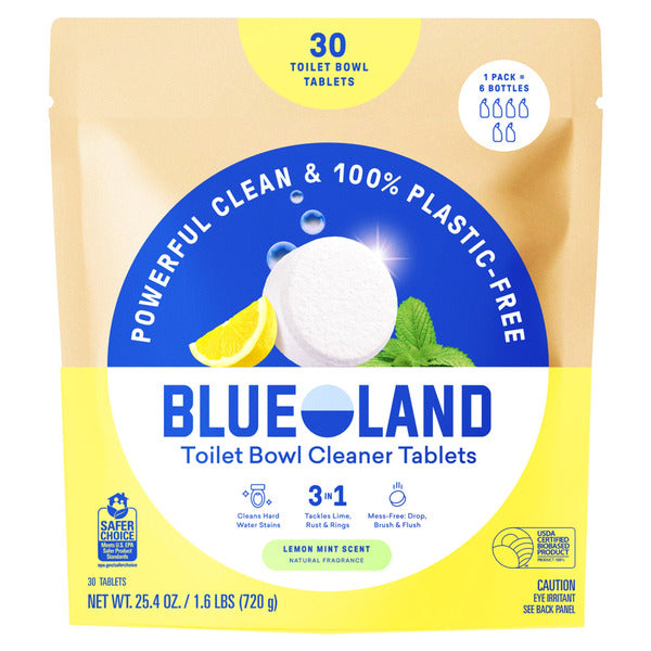 Blueland Toilet Bowl Cleaner Lemon Mint, 30-count