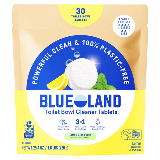 Blueland Toilet Bowl Cleaner Lemon Mint, 30-count