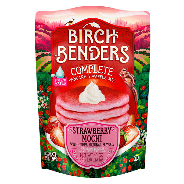 Birch Benders Strawberry Mochi Pancake & Waffle Mix, 40 oz