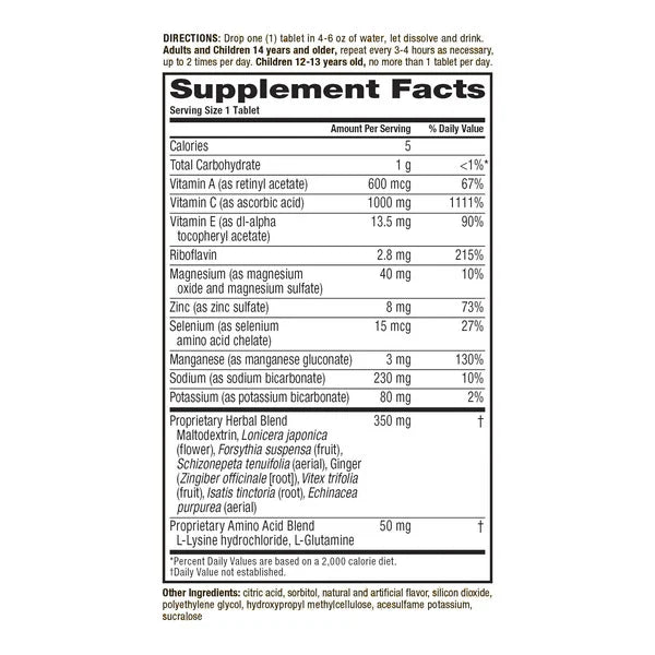Airborne Immune Support, 36 Effervescent Tablets, Very Berry or Zesty Orange