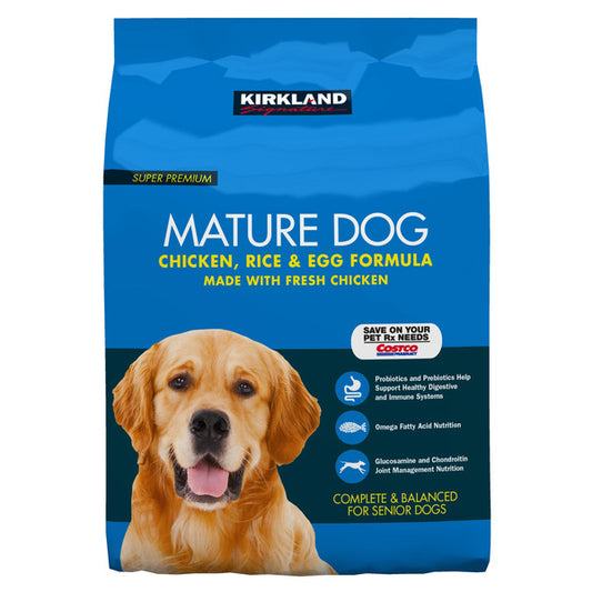 Kirkland Signature Mature Formula Chicken, Rice and Egg Dog Food, 40 lbs