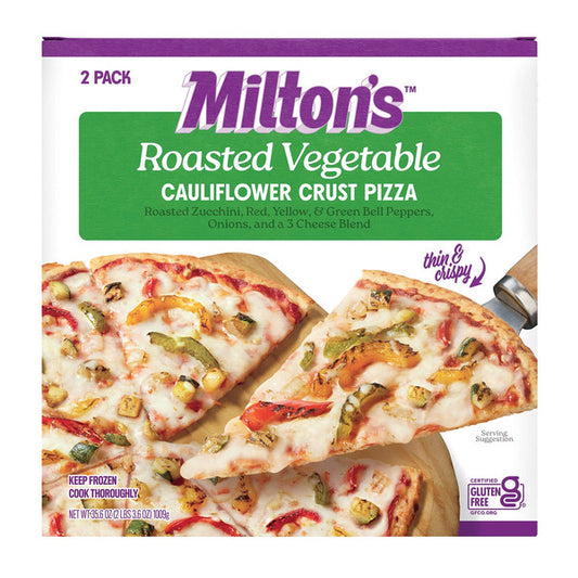 Milton's Cauliflower Crust Pizza, Roasted Vegetable, 17.8 oz, 2-count