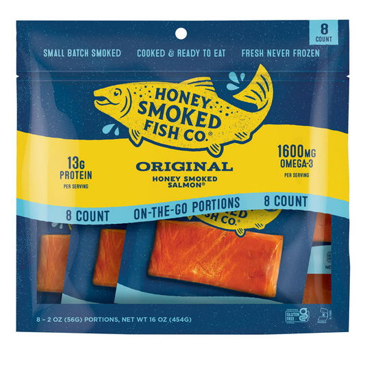 Honey Smoked Salmon, 2 oz, 8-count