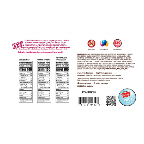 Olivia's Cake Pop Variety Pack, 12-count