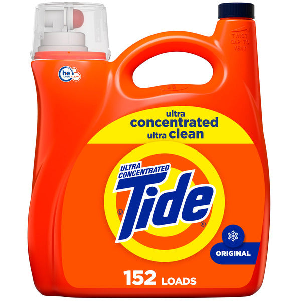 Tide Liquid Laundry Detergent, Ultra Concentrated, HE Compatible, Original Scent, 170 fl oz